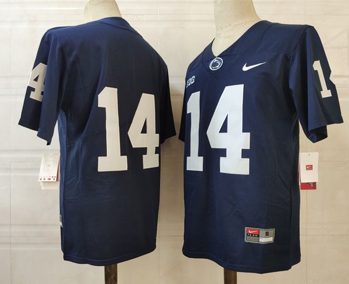 Men Penn State Natty Lions #14 No Name Blue Nike 2025 NCAA Jersey->ncaa teams->NCAA Jersey